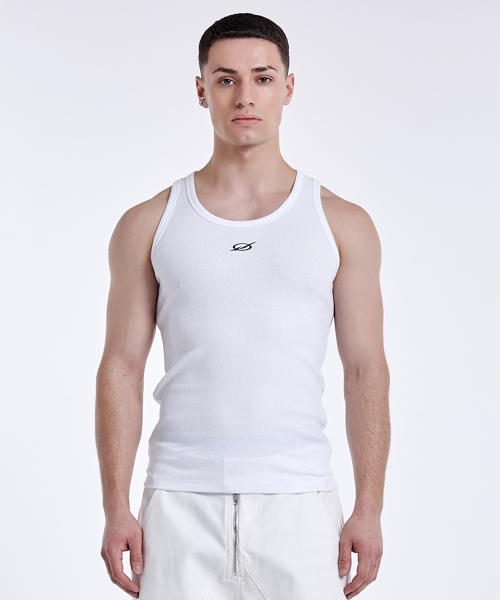 Basic curve sleeveless - White