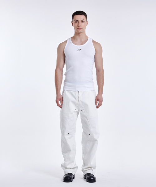 Basic curve sleeveless - White
