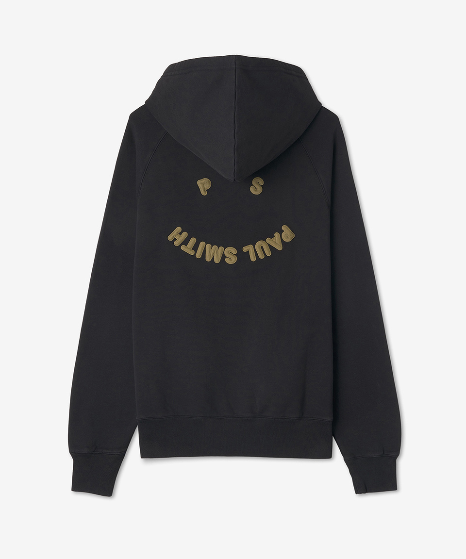 ★Paul Smith★ Happy Hood Black M2R960XEK2116979 Women's Black Cotton Zebra Logo Hoodie
