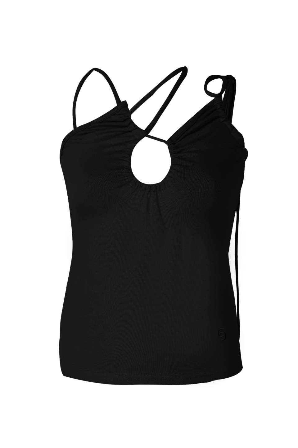 MUSINSA | CERRIC ROUND HOLE STRING SLEEVELESS / BLACK