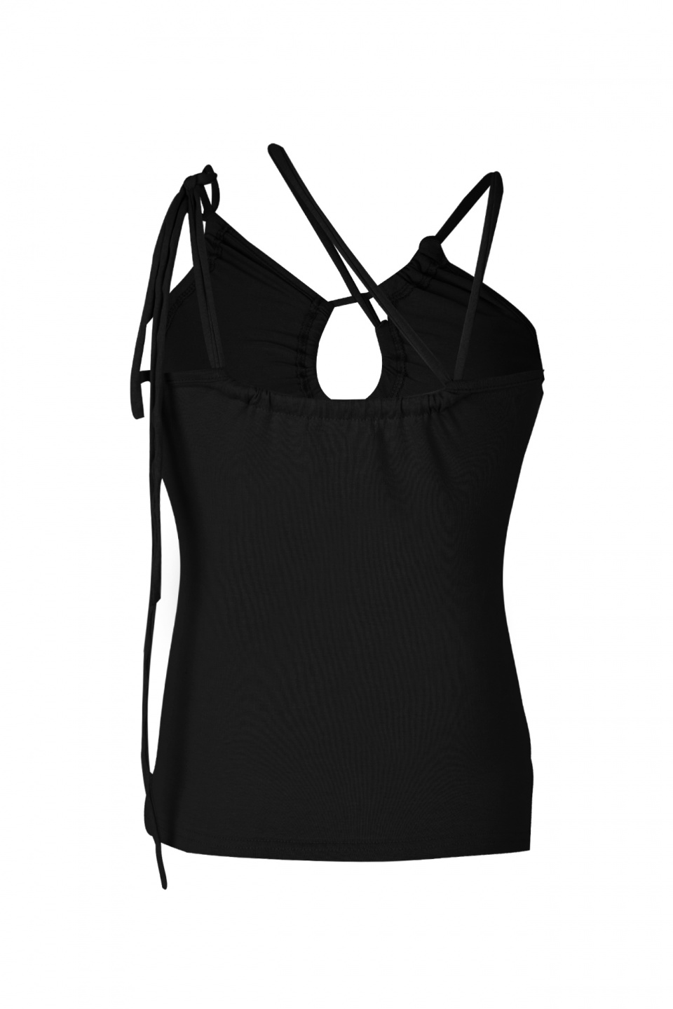 MUSINSA | CERRIC ROUND HOLE STRING SLEEVELESS / BLACK