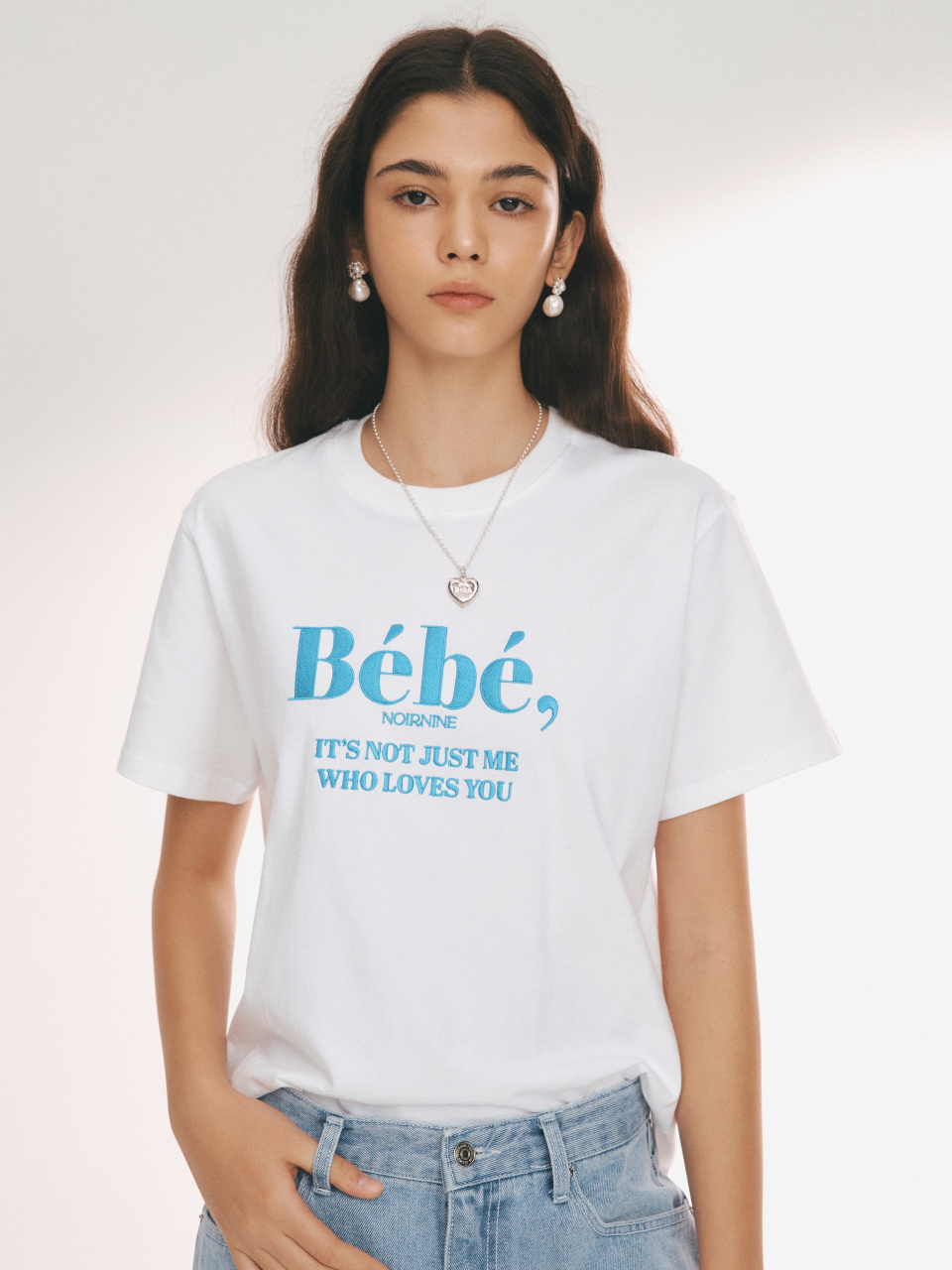 누아르나인(NOIRNINE) Bebe Noir T-shirts [BLUE]