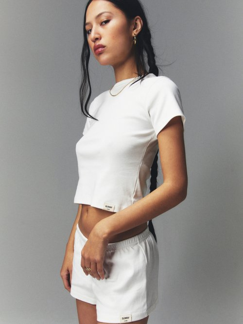 MUSINSA | GLOWNY G BABY TEE (WHITE)