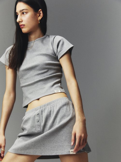 MUSINSA | GLOWNY G BABY TEE (GRAY)