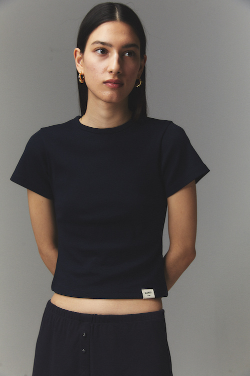 ★GLOWNY★ G BABY TEE CHARCOAL GLOWNY | 글로니 Glowny G Baby Tee Charcoal #글로니,#글로니