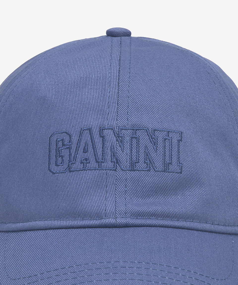 MUSINSA | GANNI Logo Ball Cap - Gray Blue / A4603758