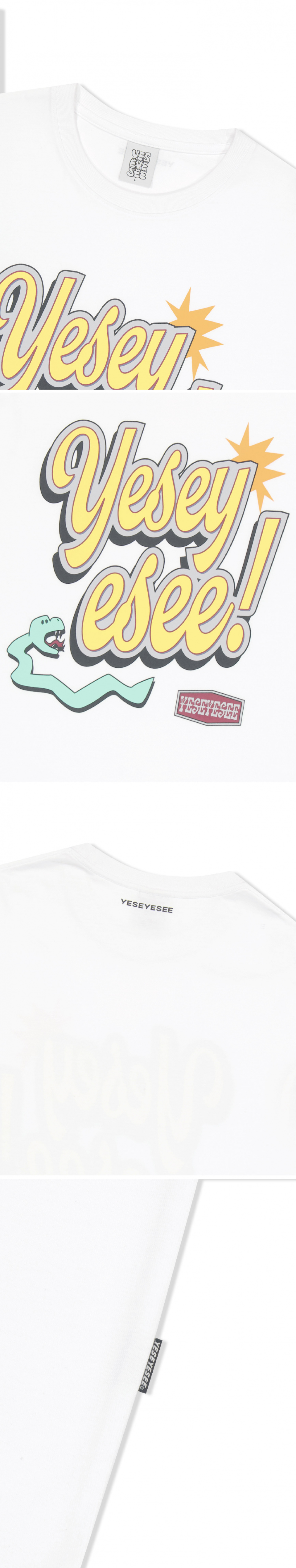 [YESEYESEE]★Y.E.S Yell Out Tee yeseyesee Y.E.S Yell Out Tee-White | 하이츠스토어