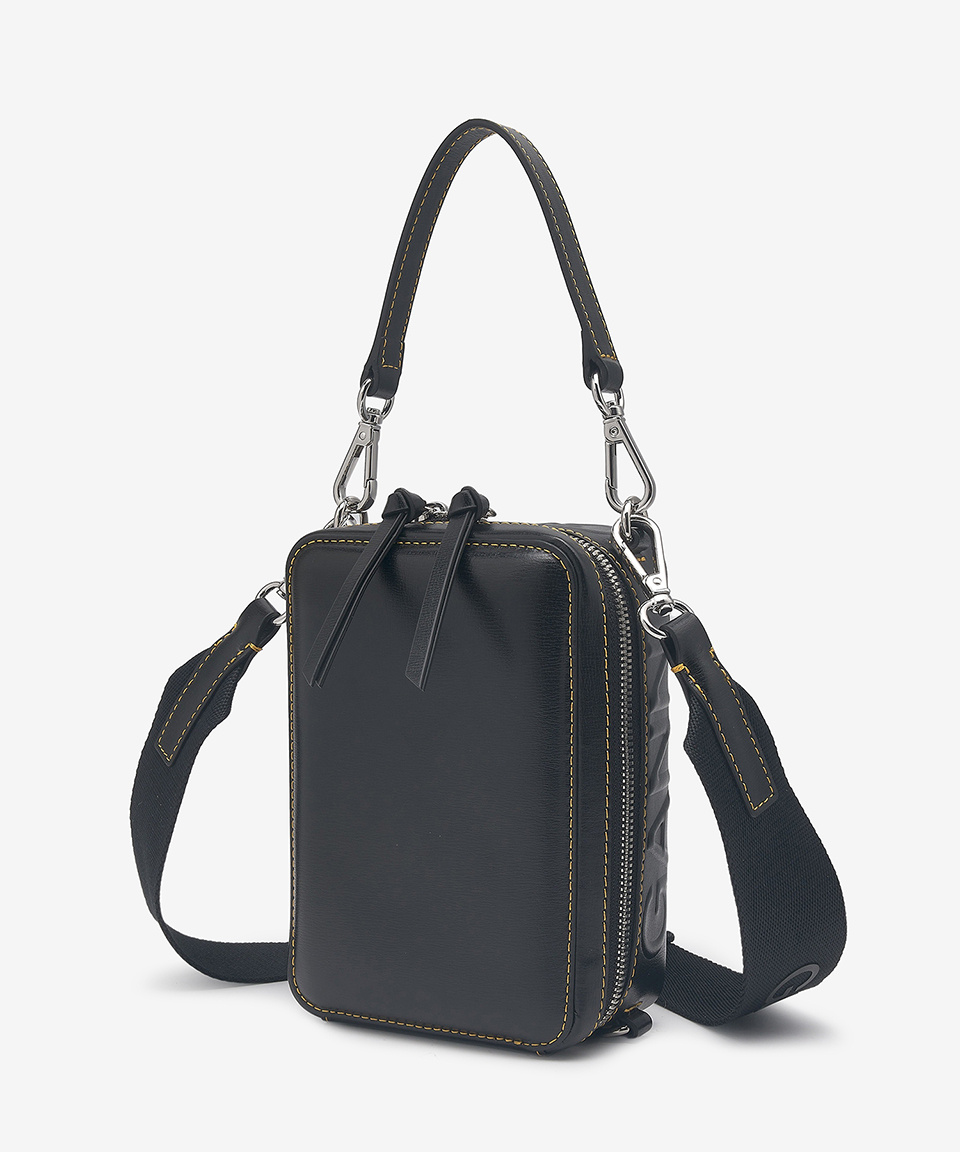 MUSINSA | GANNI Mini Banner Logo Embossed Shoulder Bag