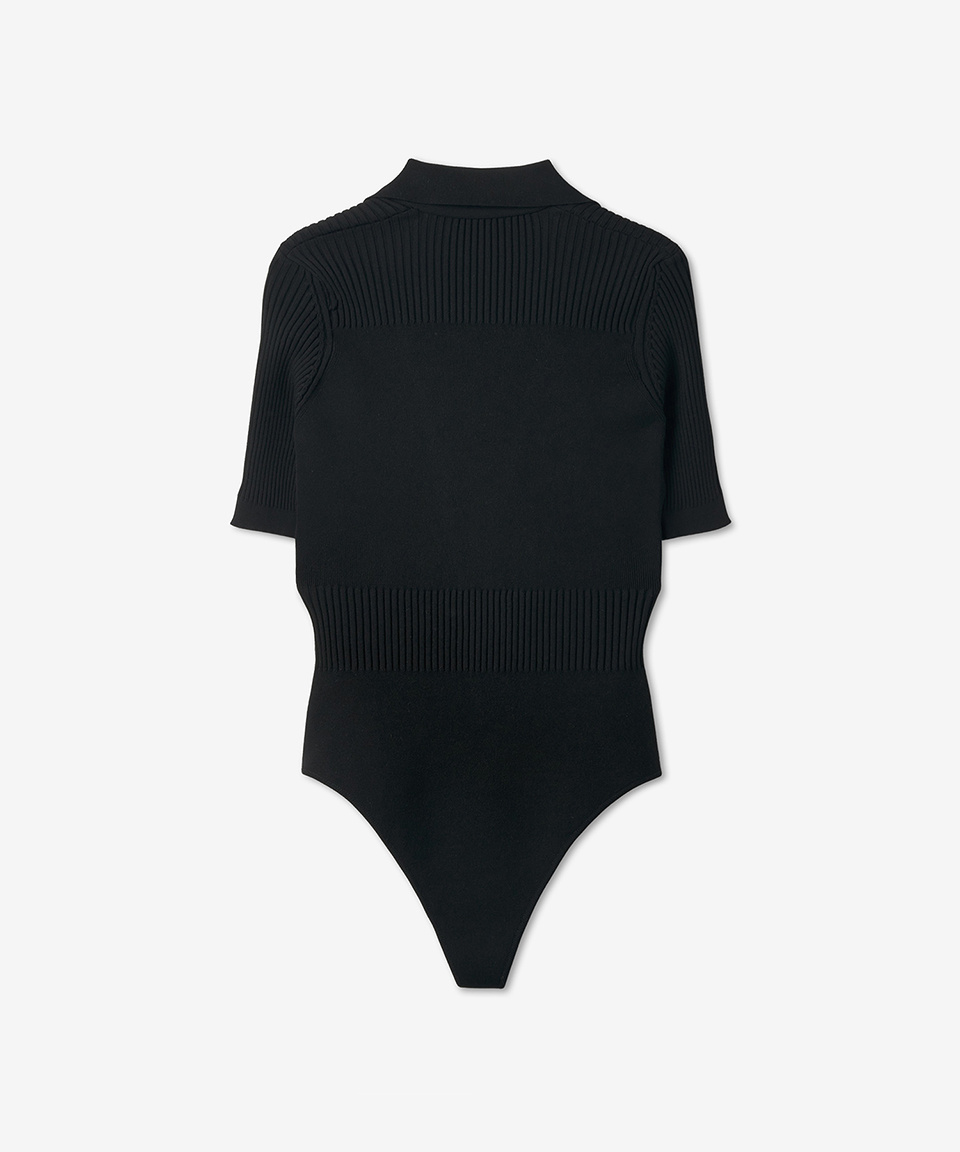 ★JACQUEMUS★ Le Body Yauco Bodysuit Black 211KN1092040990 2 Le Body Yauco ribbed-knit bodysuit in black - Jacquemus
