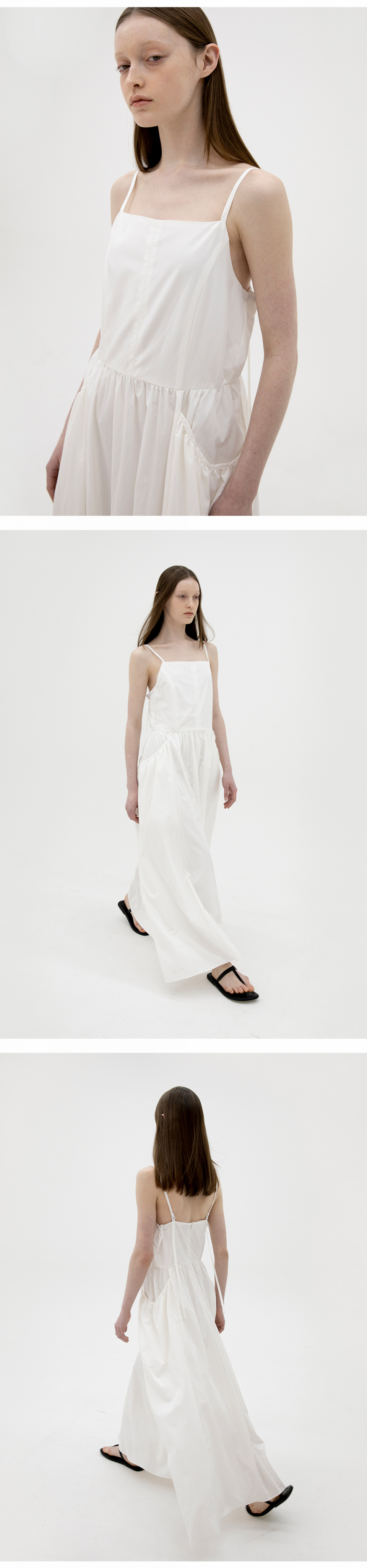 人気【LEVAR】Shirring Pocket Sleeveless Dress [送料・関税込] MUSINSA公式 | LEVAR Shirring Pocket Sleeveless Dress - White