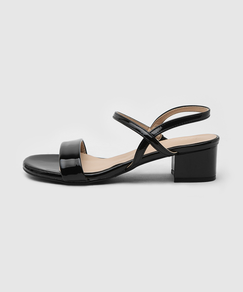 Lendid Enamel Strap Sandals (4cm)