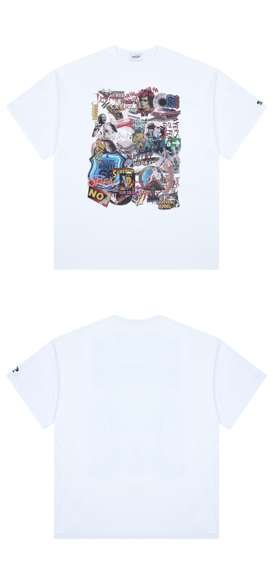 ★GRAILZ ★ COLLAGE T-SHIRTS MUSINSA | GRAILZ COLLAGE T-SHIRTS [WHITE]