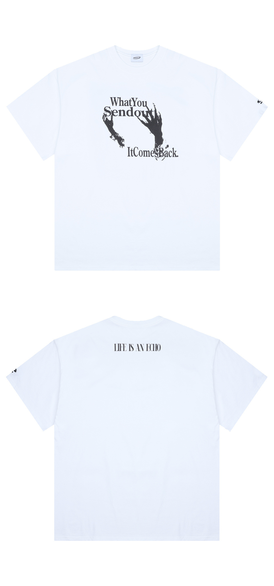 【GRAILZ】LIFE IS AN ECHO T-SHIRTS [WHITE] MUSINSA | GRAILZ LIFE IS AN ECHO T-SHIRTS [WHITE]