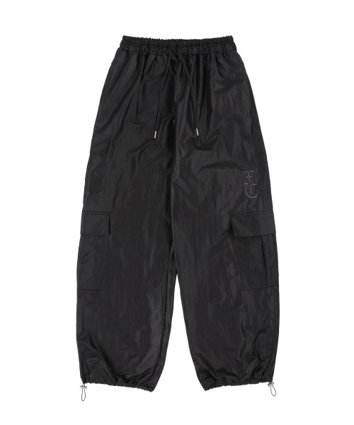 [NF] FLAT NYLON CARGO PANTS (BLACK)_F23QD855