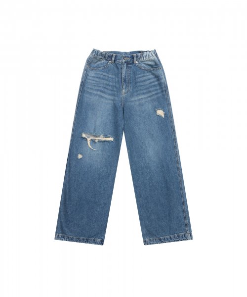 Distressed Denim Pants (Blue)