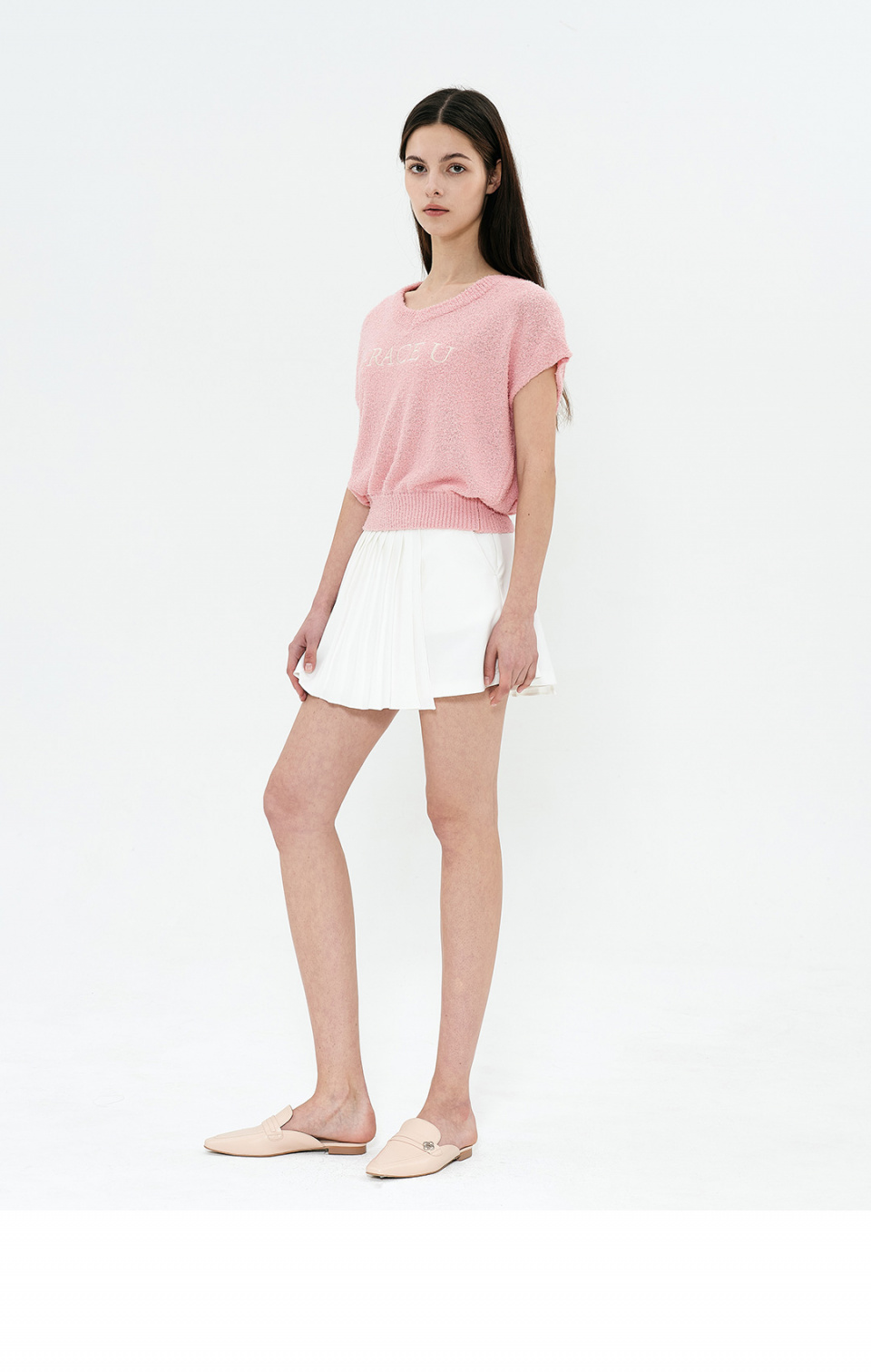그레이스유(GRACE U) Poppy Knit Vest (Pink)