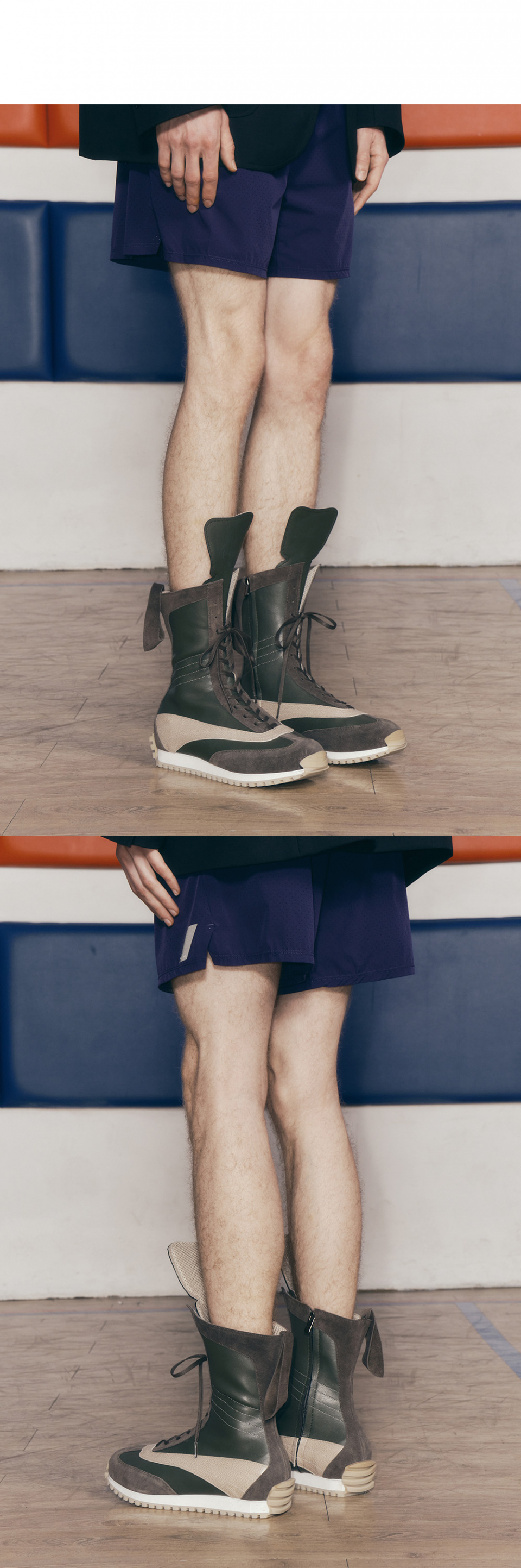 네거티브쓰리(NEGATIVE THREE) Boxing Sneakers KHAKI - 사이즈 & 후기 | 무신사