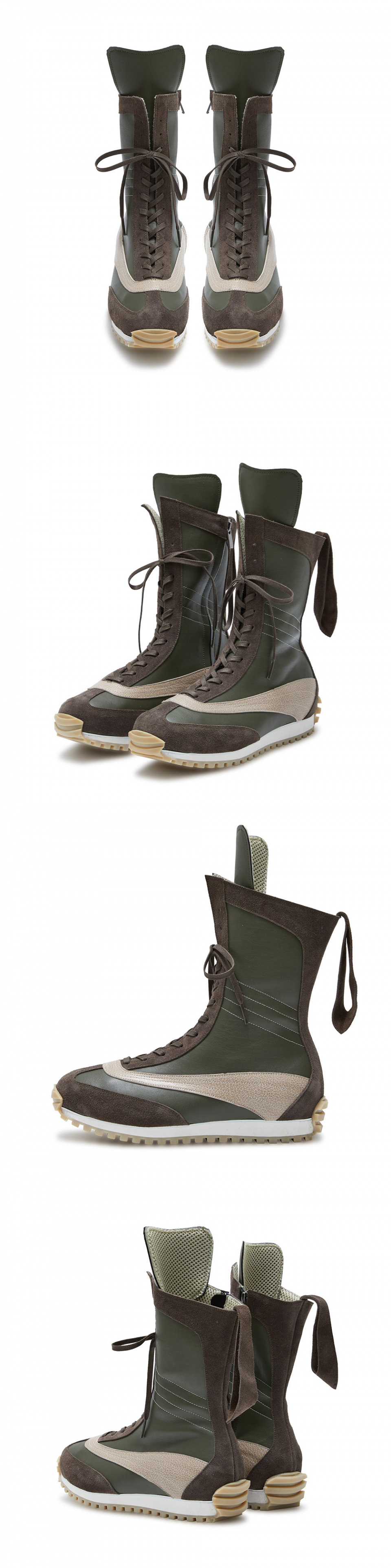 네거티브쓰리(NEGATIVE THREE) Boxing Sneakers KHAKI - 사이즈 & 후기 | 무신사