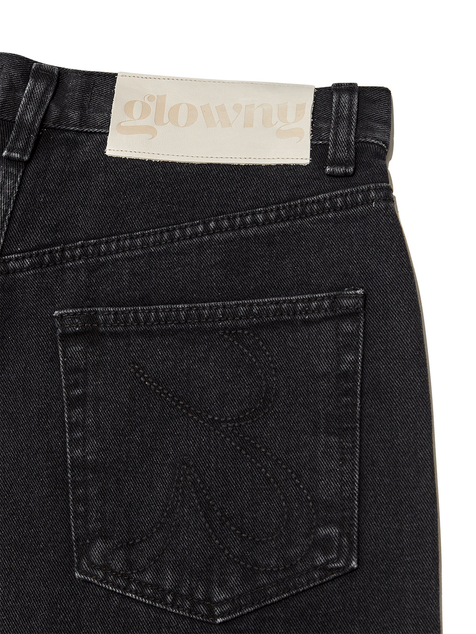 MUSINSA公式 | GLOWNY 93 MID-RISE LOOSE FIT JEANS (BLACK)