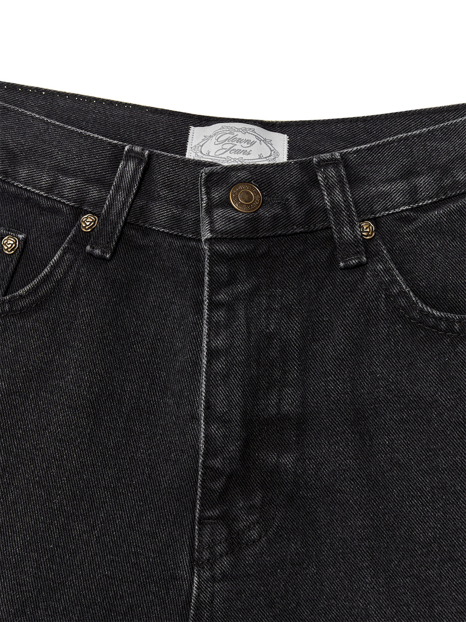 MUSINSA | GLOWNY 93 MID-RISE LOOSE FIT JEANS (BLACK)