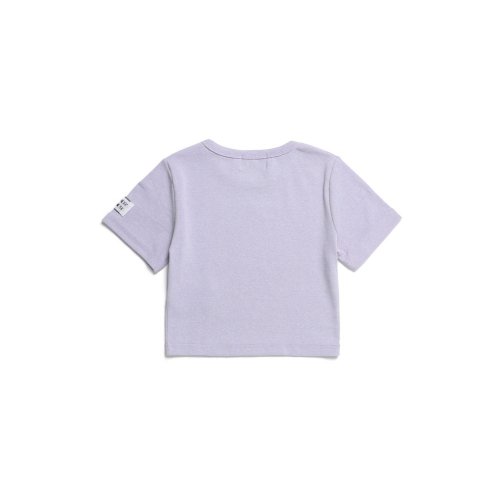 FLOWER ARTWORK CROP TOP LAVENDER