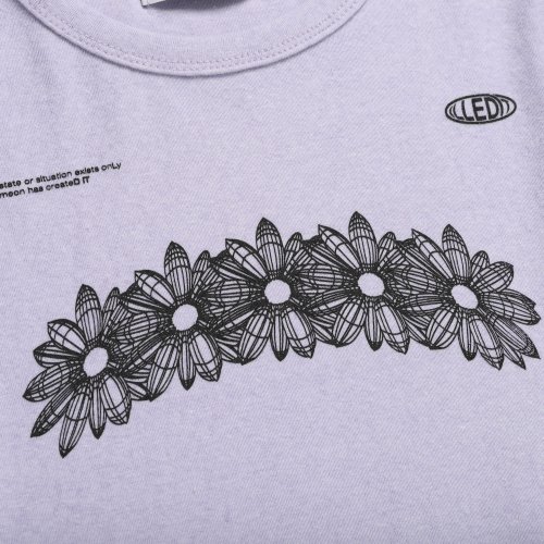 FLOWER ARTWORK CROP TOP LAVENDER