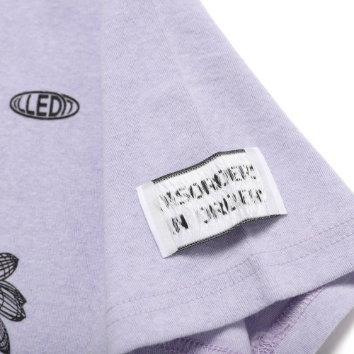FLOWER ARTWORK CROP TOP LAVENDER