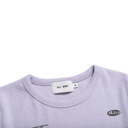 FLOWER ARTWORK CROP TOP LAVENDER