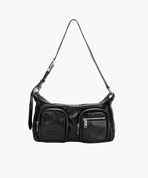 OUTPOCKET HOBO_black glossy plain