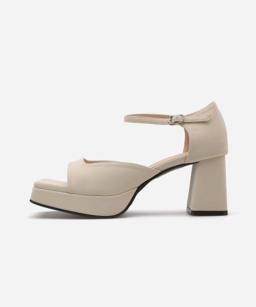 Square toe platform strap sandals 412324001 (7cm/3 colors)