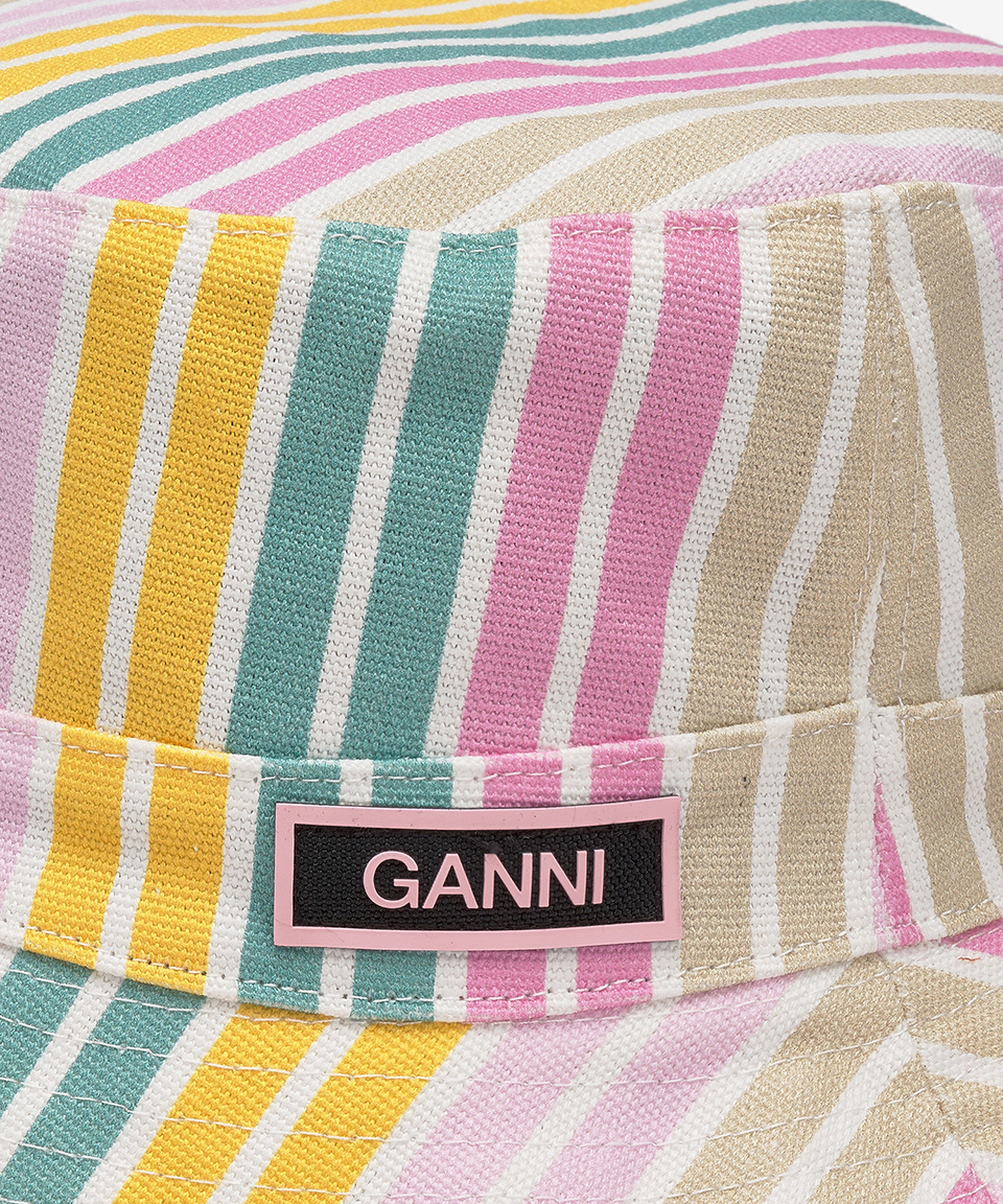 【GANNI】 A4773999 STRIPE RECYCLED TECH BUCKET HAT MUSINSA | GANNI Stripe Recycle Tech Bucket Hat - Multi-Color
