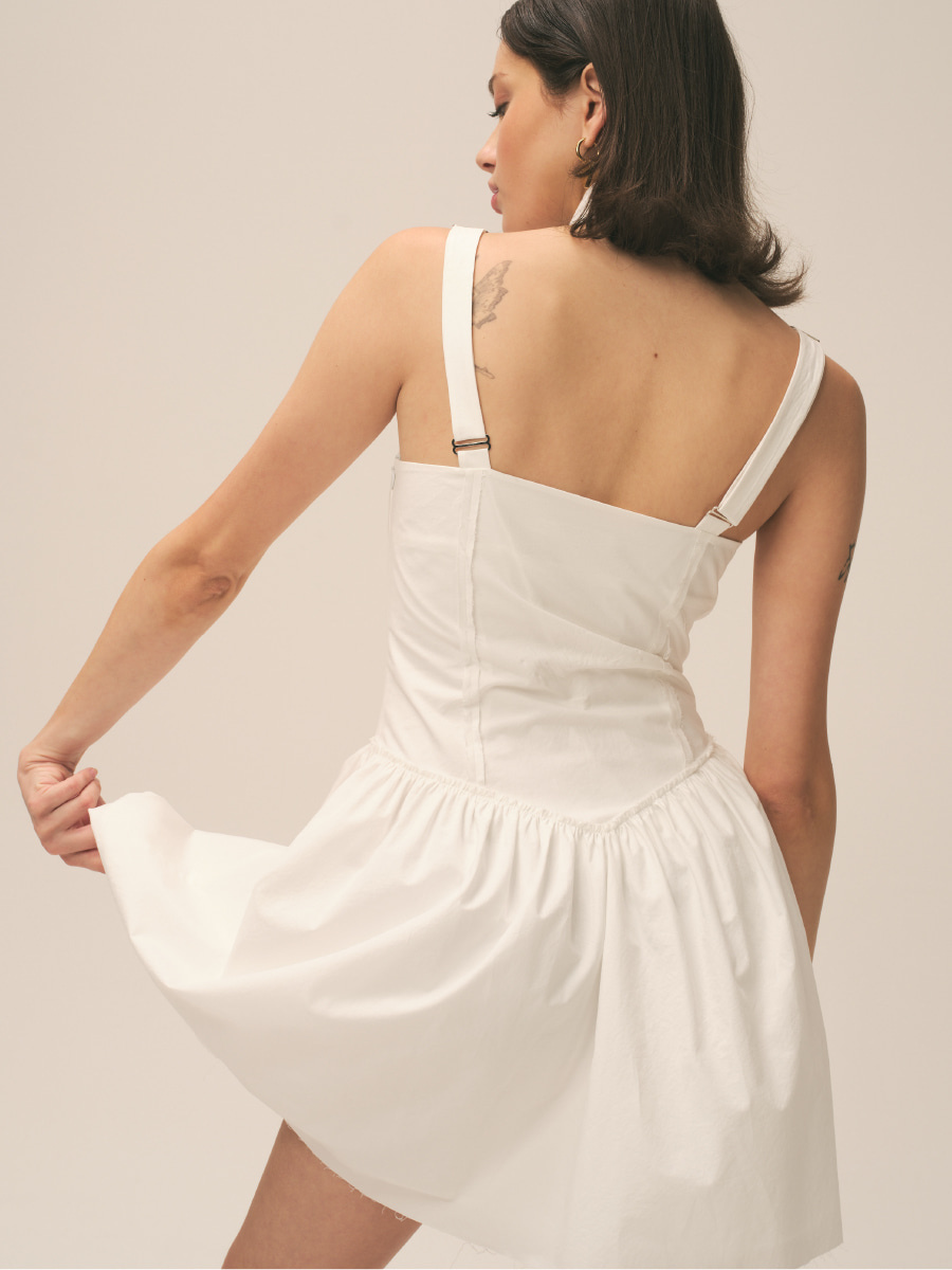 ★2023SS新作★glowny★VENICE SHIRRING DRESS MUSINSA | GLOWNY VENICE SHIRRING DRESS (WHITE)