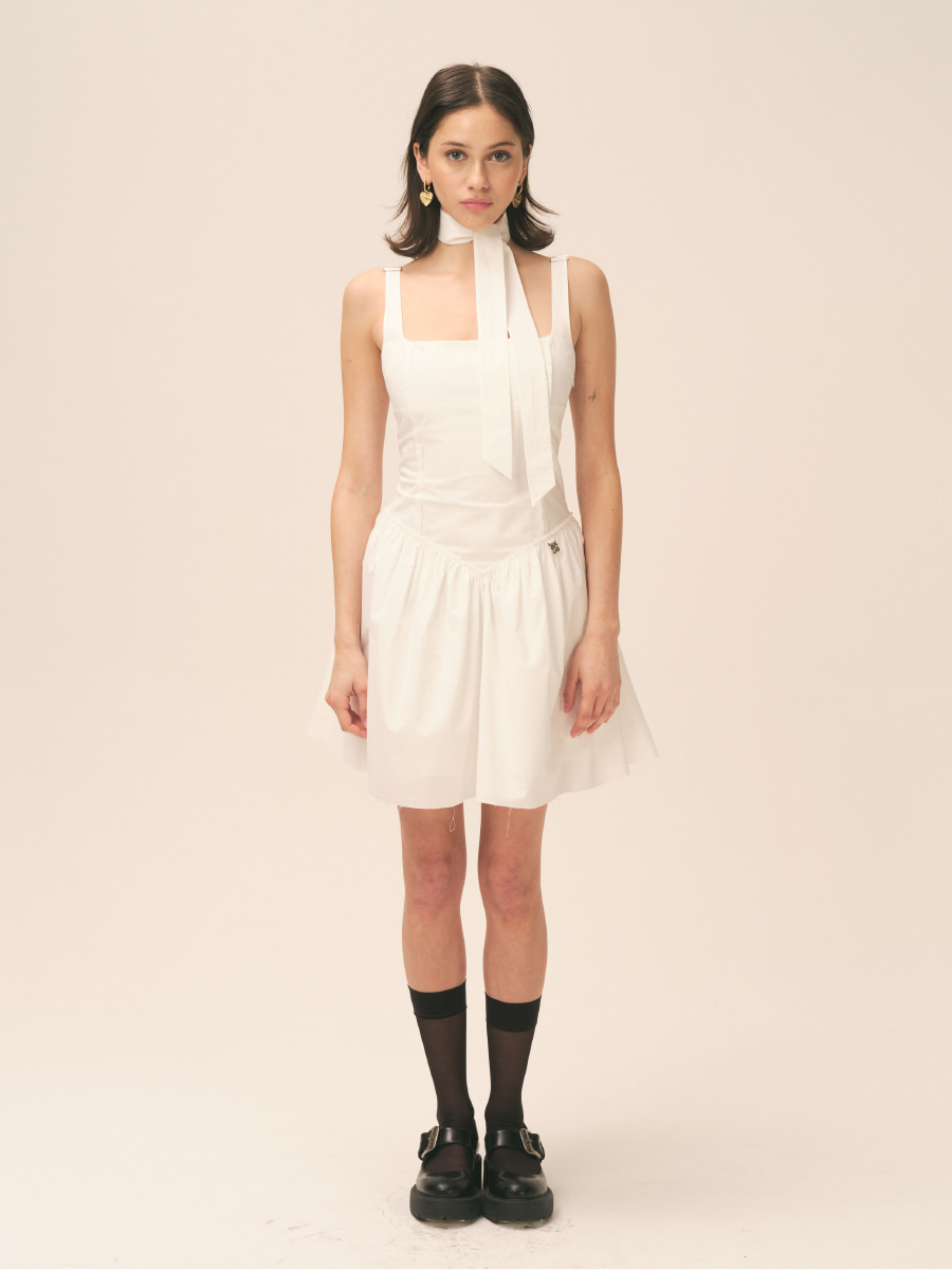 ★2023SS新作★glowny★VENICE SHIRRING DRESS MUSINSA | GLOWNY VENICE SHIRRING DRESS (WHITE)