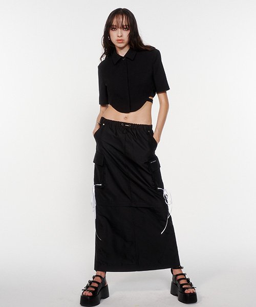 Bustier Belted Crop Jacket (BLACK)