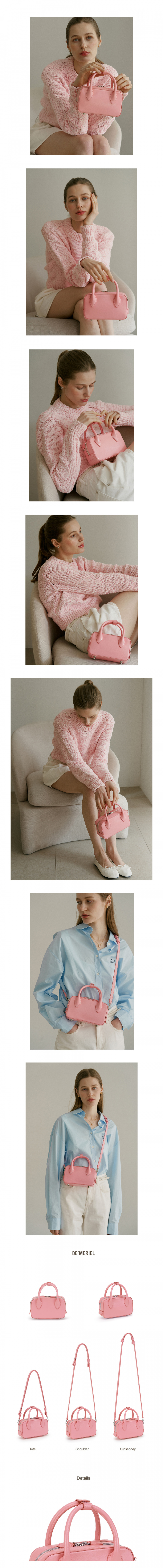 ★DE MERIEL★ Bowling Bag SmallCandy Pink BOWLINGBAG MUSINSA | DEMERIEL Small Bowling Bag - Candy Pink