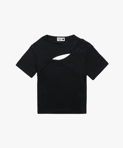 허쉬 트임 크롭 티셔츠_80201TS