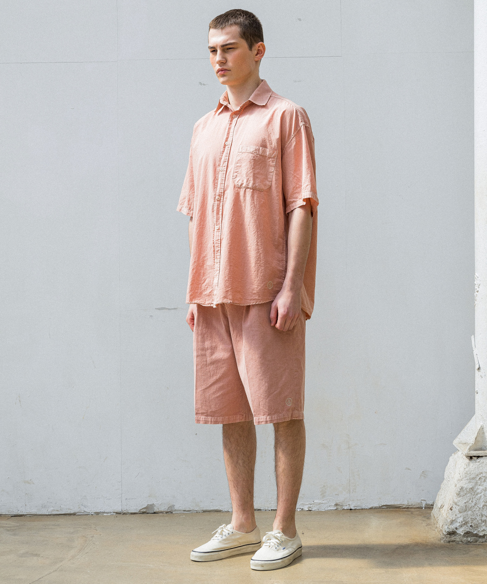 에이전트픽(AGENT PEEK) AGP 컬러 하프 셔츠 라이트 핑크