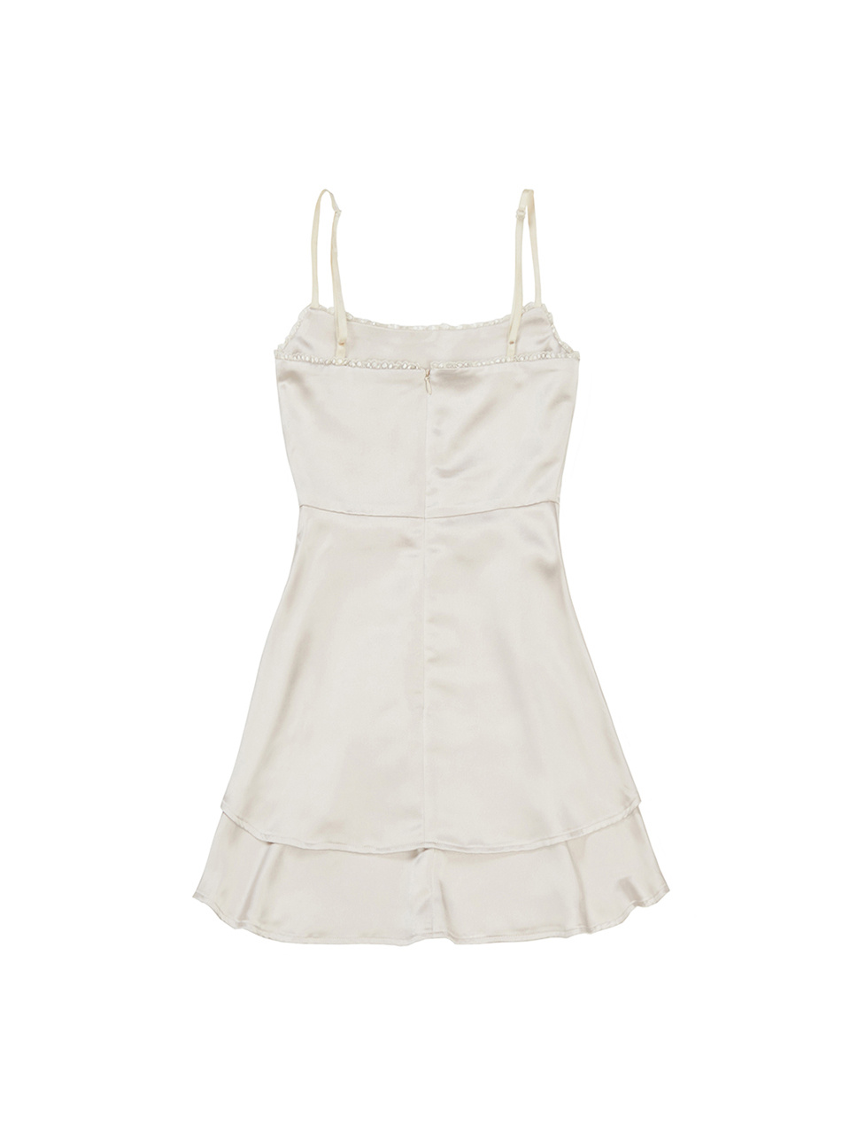 ワンピース YOUHEE LETTERING SATIN FLARE MINI DRESS 4BTR958 MUSINSA | YOUHEE LETTERING SATIN FLARE MINI DRESS IVORY