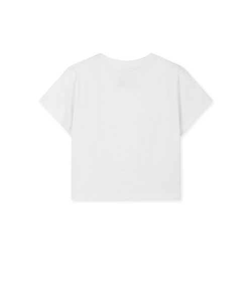 MATIN KIM LOGO CROP TOP IN WHITE