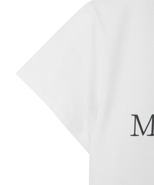 MATIN KIM LOGO CROP TOP IN WHITE