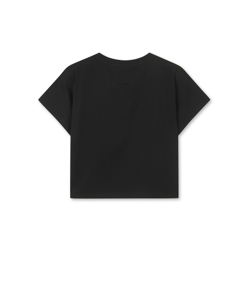 MATIN KIM LOGO CROP TOP IN BLACK
