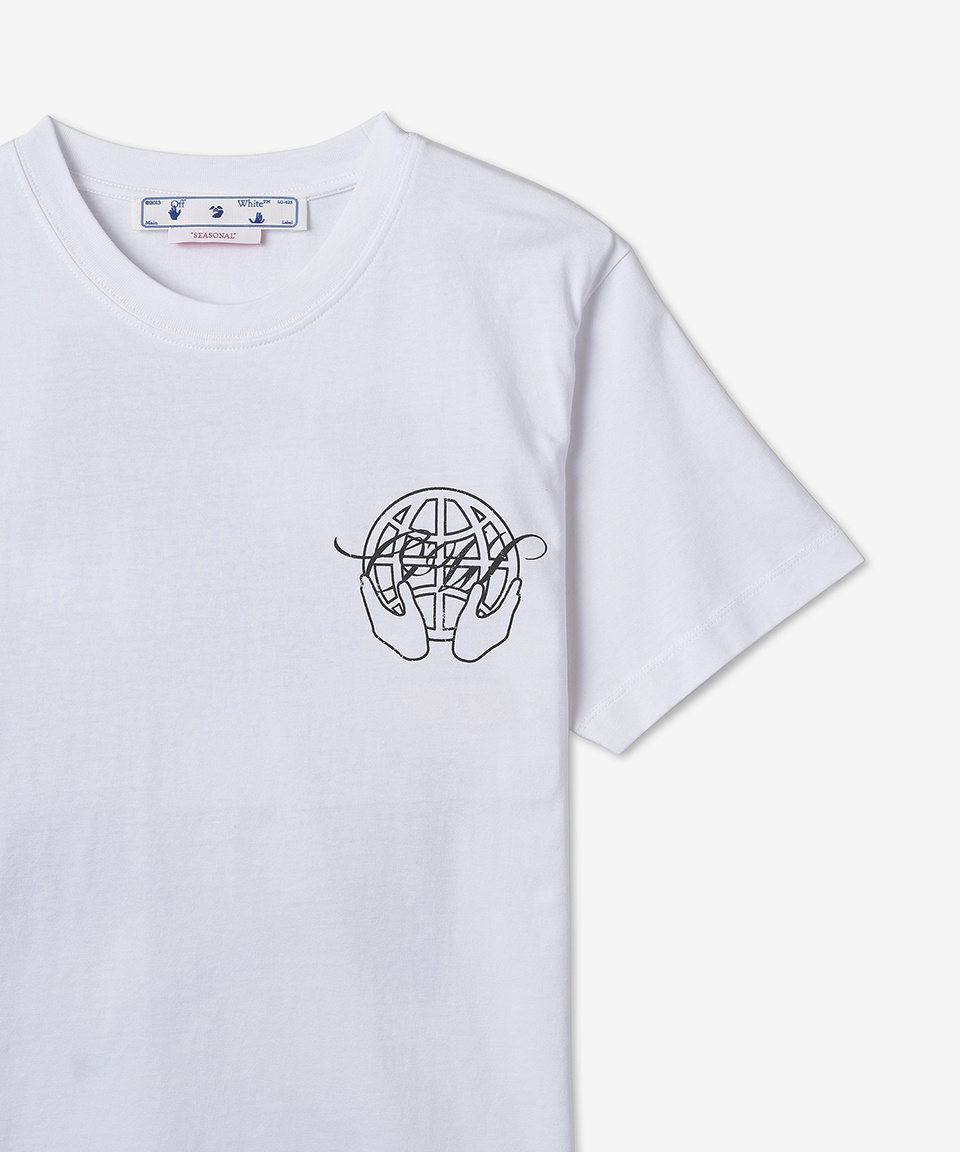 MUSINSA公式 | Off White Hand Arrow Print T-Shirt - White