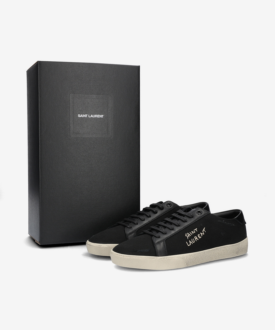 MUSINSA | SAINT LAURENT Destroyed Low Top Sneakers - Black