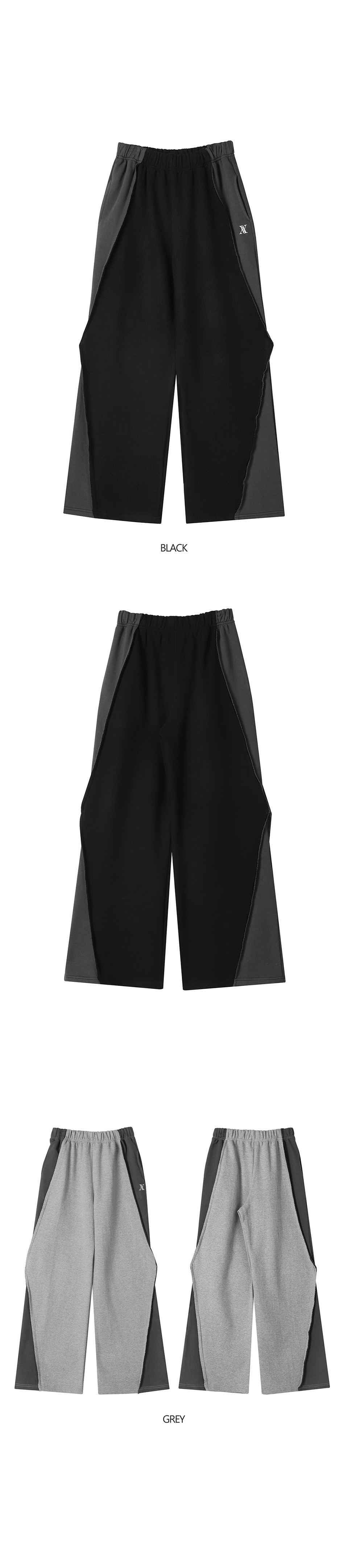 어반드레스(AVANDRESS) Optical Side Wide Pants BLACK