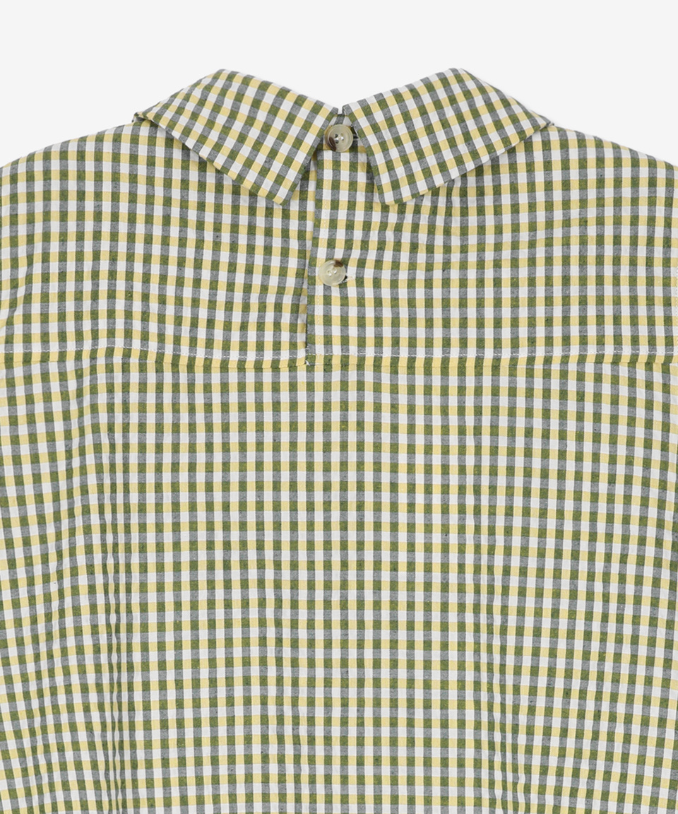 MUSINSA | KENZO Gingham Baby Doll Dress - Golden Yellow