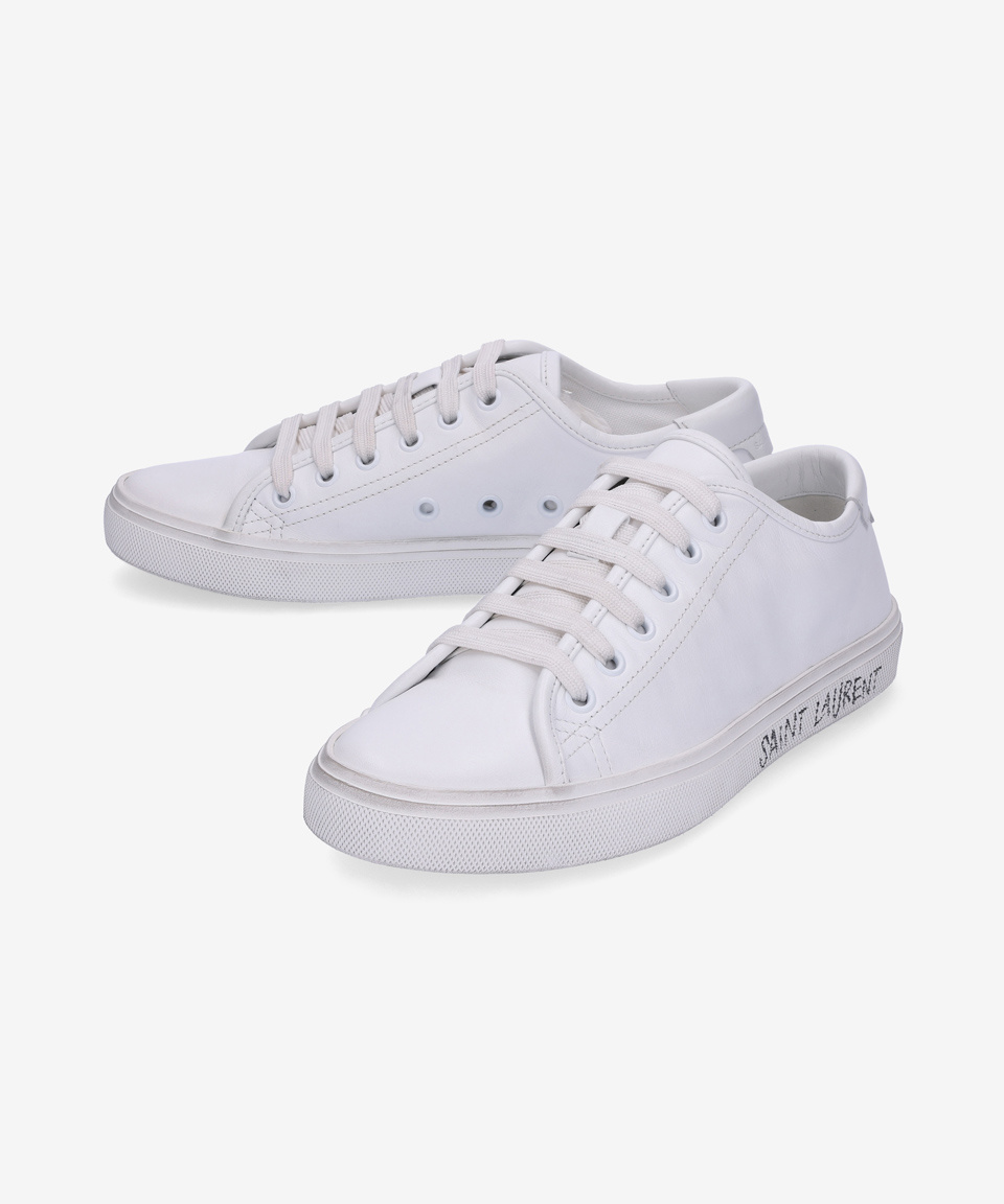 ■Saint Laurent■ Malibu Leather Sneakers White 64925300NG09 MUSINSA | SAINT LAURENT Malibu Leather Sneakers-White