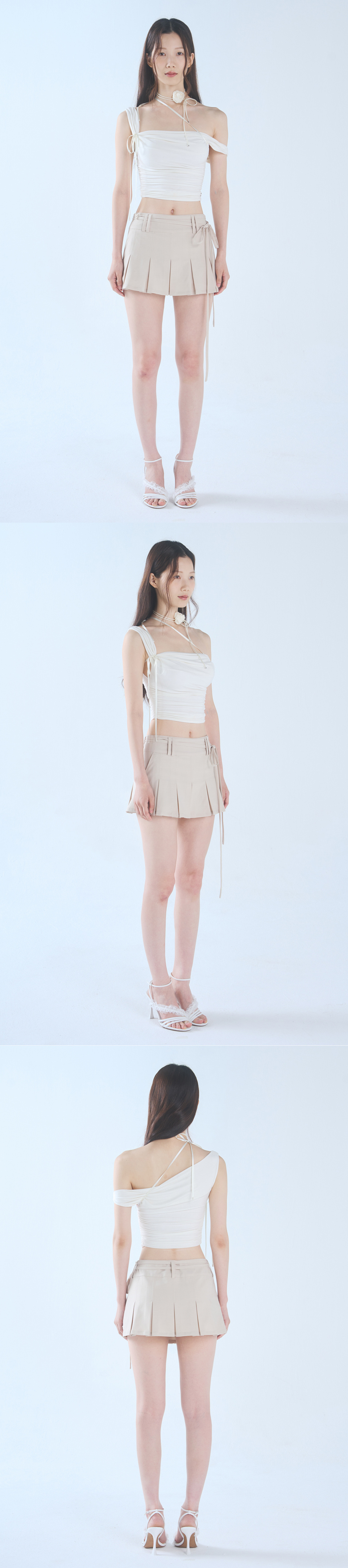 페인오어플레져(PAINORPLEASURE) RUE PLEATS SKIRT beige - 사이즈