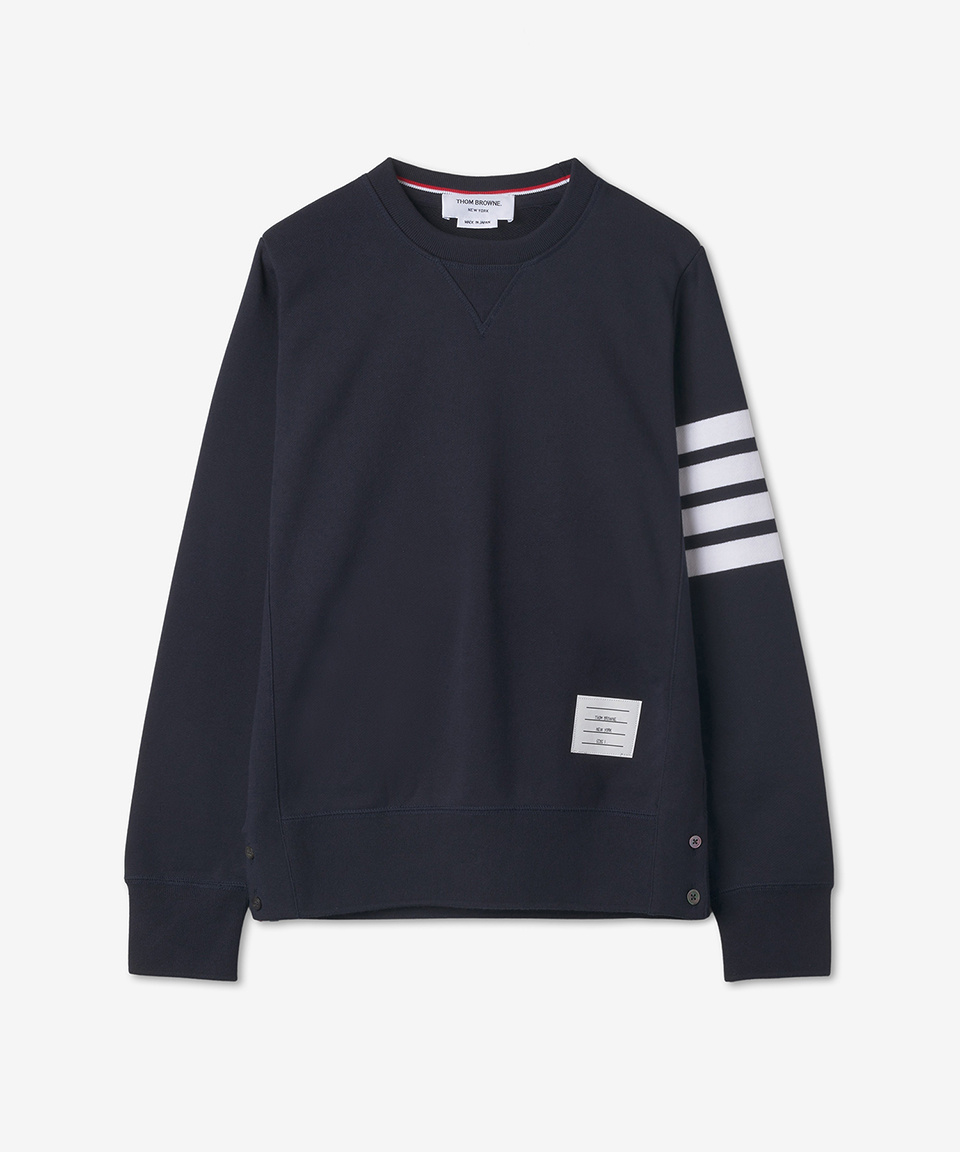 THOM BROWNE 17AW 4LINEアームバンド トレーナー_NAVY THOM BROWNE 17AW 4LINEアームバンド トレーナー_NAVY (THOM