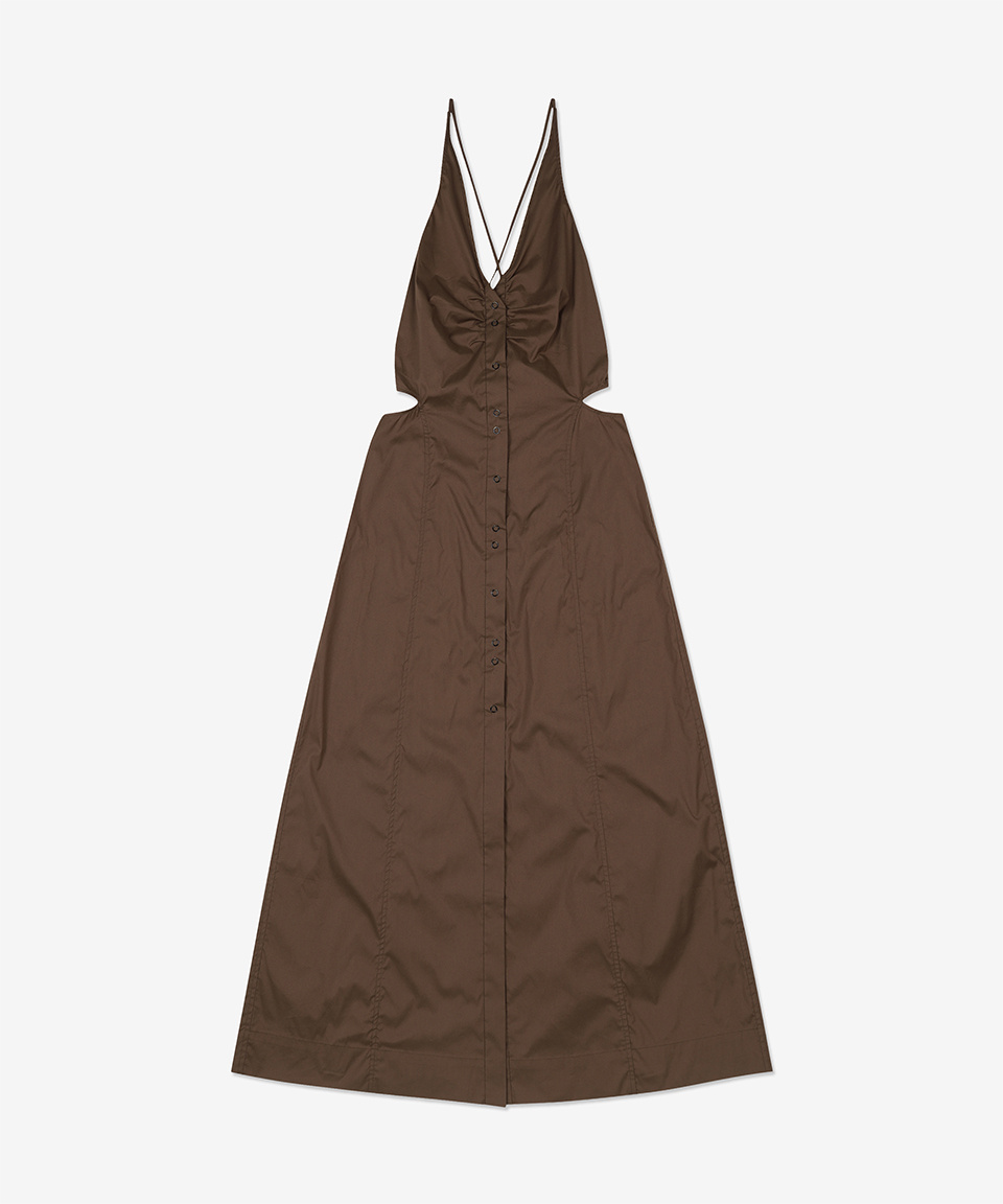 MUSINSA公式 | GANNI stretch cotton dress - teak / F7634377