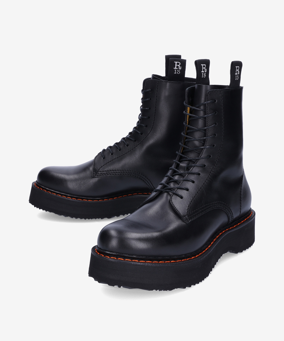 黒ブーツ MUSINSA公式 | R13 Single Stack Boots - Black / R13WS025S001A